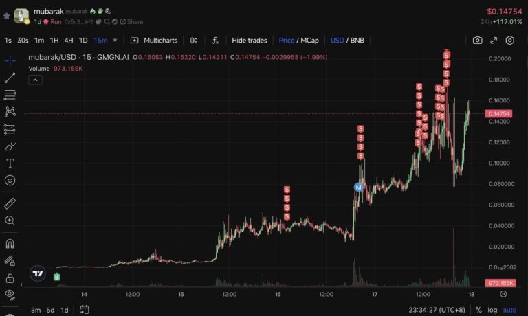 Trader Turns $232 into $1.1 Million with $MUBARAK – A Rare Crypto Jackpot