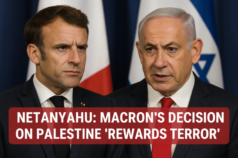Netanyahu Slams Macron’s Plan to Recognize Palestine: “A Reward for Terror”