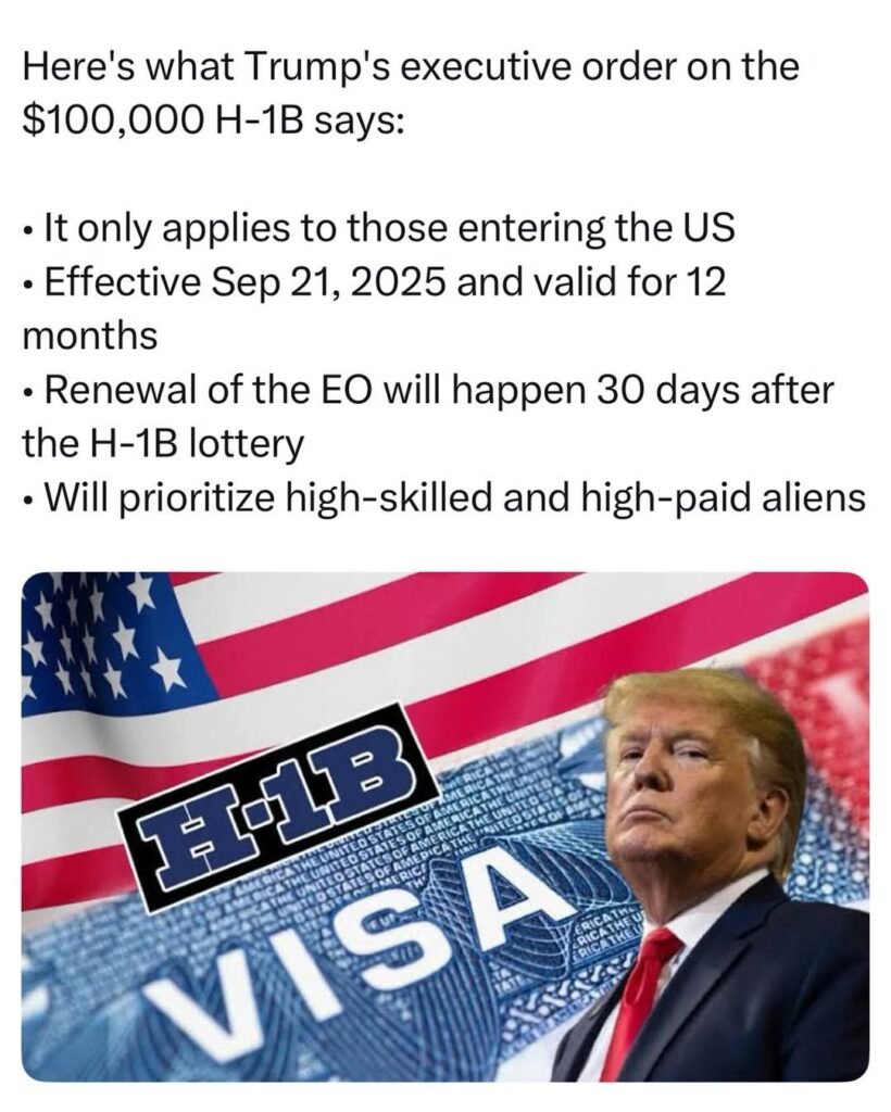 H-1B Visa Debate Sparks Uncertainty for Indian Professionals and Students 5 president donald trump signed an executive order on september 19 2025 requiring companies to p 26073024525220326793
