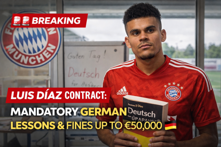 Luis Díaz Faces Contract Challenge at FC Bayern Munich — Mandatory German Lessons & Heavy Fines.
