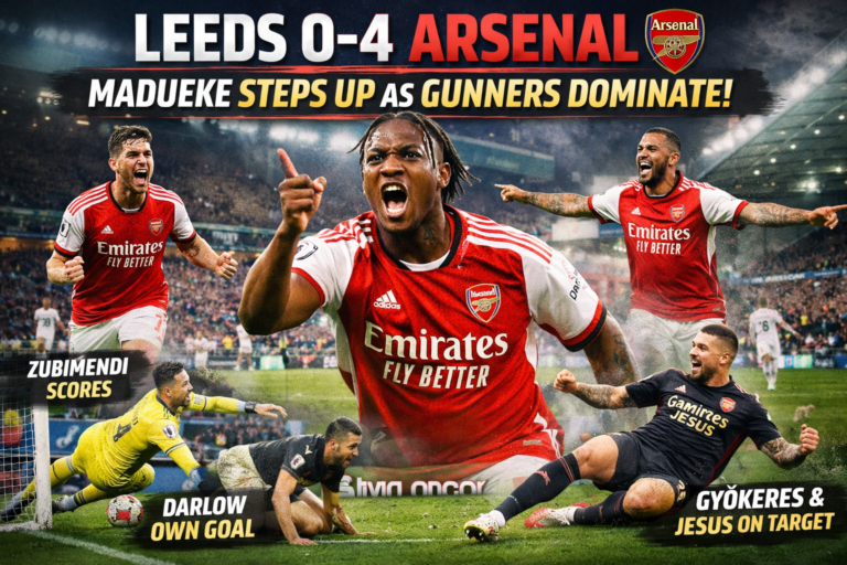 Madueke Steps Up as Arsenal Crush Leeds and Strengthen Title Push