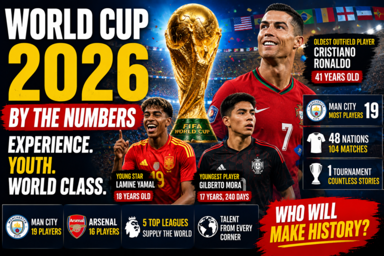 World Cup 2026 by the Numbers: Ronaldo Defies Age, Manchester City Dominates, and Teen Sensations Prepare to Shine