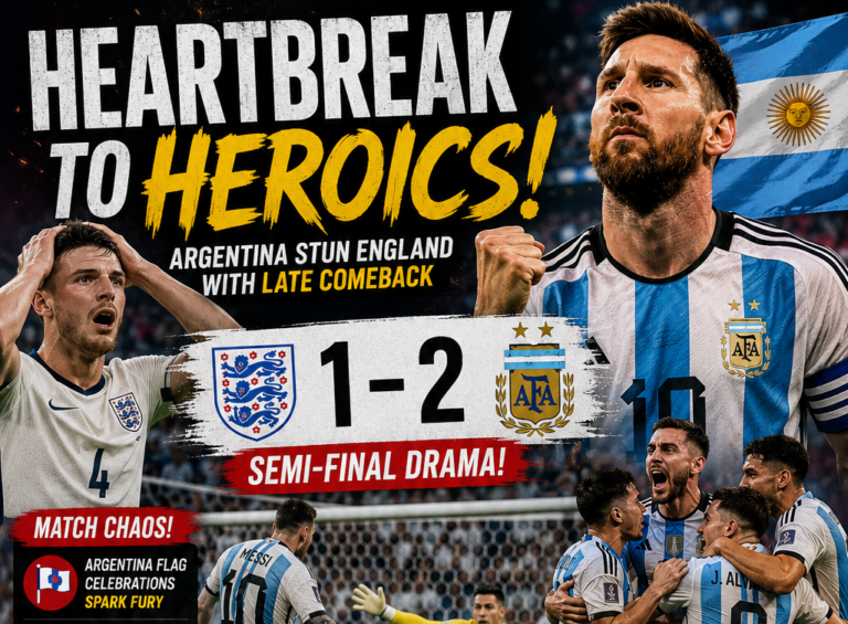 Argentina Break English Hearts With Late Comeback to Reach World Cup Final