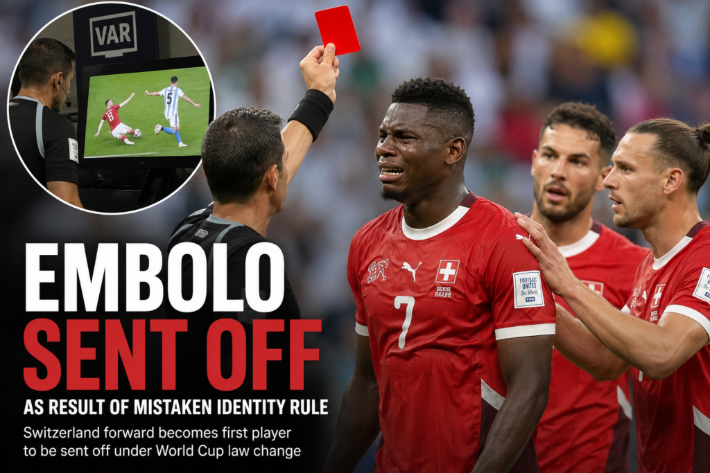 Embolo Sent Off Under New FIFA Mistaken Identity Rule as Switzerland Crash Out Against Argentina 2 file 000000008bcc71f491387a445710494c