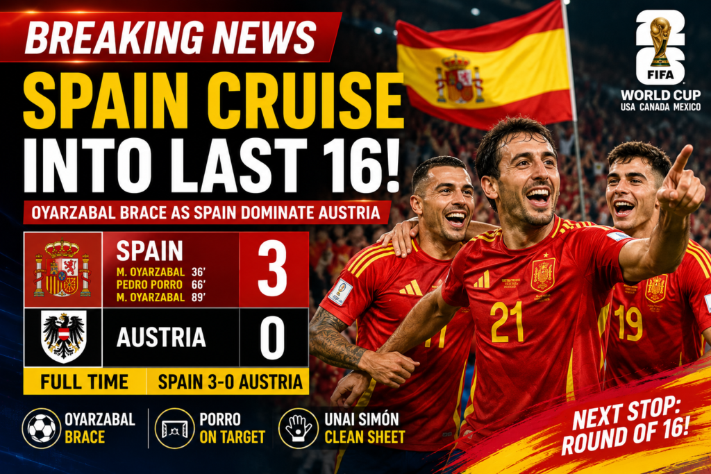 Spain End 16-Year World Cup Knockout Wait with Convincing 3-0 Victory Over Austria 3 image 2