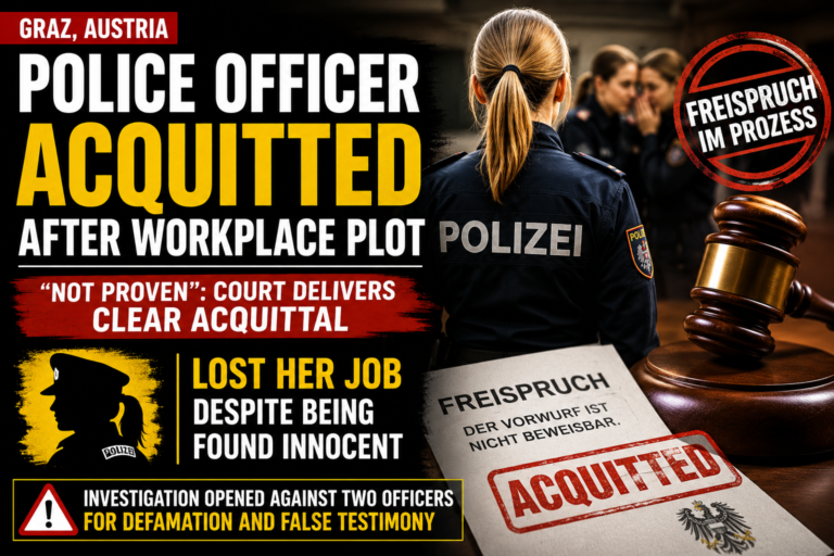 Former Graz Police Officer Acquitted After Alleged Workplace Plot Costs Her Job