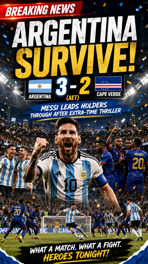 Argentina Edge Brave Cape Verde 3-2 After Extra Time to Reach World Cup Last 16 1 image 4